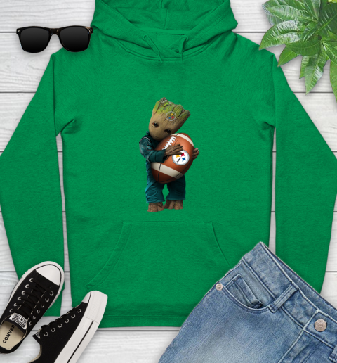 NFL Groot Guardians Of The Galaxy Football Sports Pittsburgh Steelers Youth Hoodie