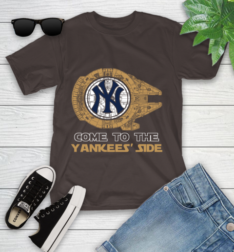 MLB Come To The New York Yankees Sox Side Star Wars Baseball Sports Youth T-Shirt 7