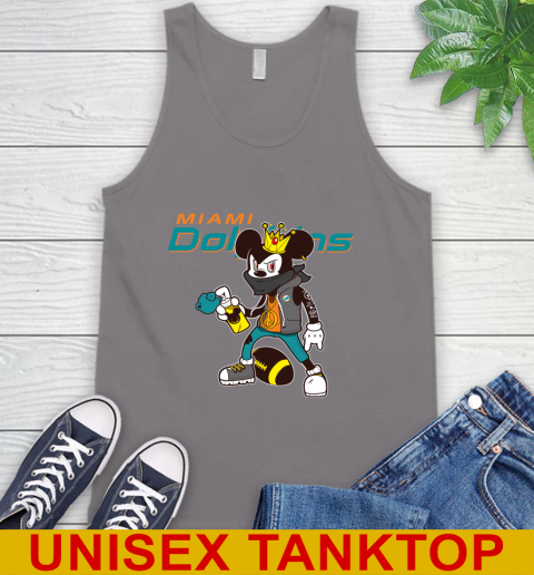 Miami Dolphins NFL Football Mickey Peace Sign Sports Tank Top 7