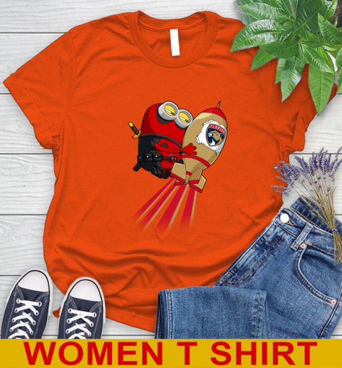 NHL Hockey Florida Panthers Deadpool Minion Marvel Shirt Women's T-Shirt 3
