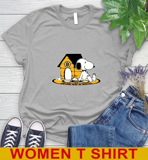 NHL Hockey Boston Bruins Snoopy The Peanuts Movie Shirt Women's T-Shirt 5