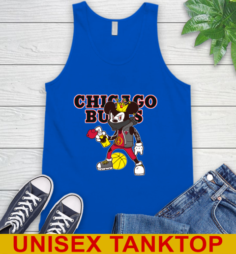 Chicago Bulls NBA Basketball Mickey Peace Sign Sports Tank Top 5