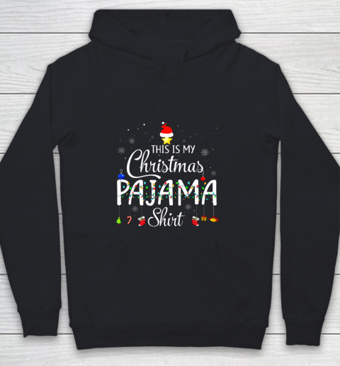 This is My Christmas Pajama Shirt Funny Xmas Light Tree Youth Hoodie