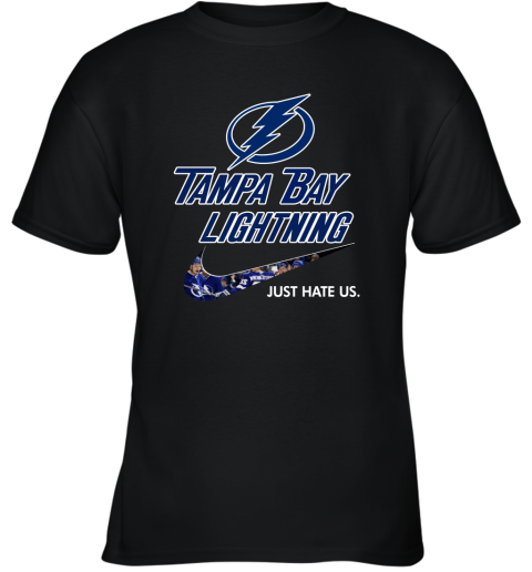 NHL Team Tampa Bay Lightnings x Nike Just Hate Us Hockey Youth T-Shirt