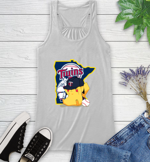 MLB Pikachu Baseball Sports Minnesota Twins Racerback Tank