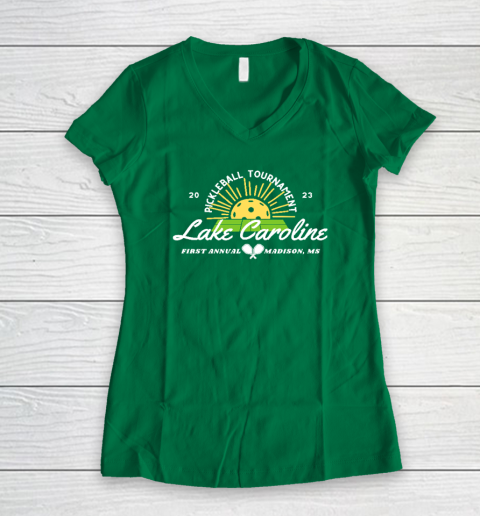 Lake Caroline Pickleball Tournament 2023 Women's V-Neck T-Shirt 3