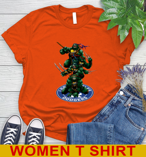 MLB Baseball Los Angeles Dodgers Teenage Mutant Ninja Turtles Shirt Women's T-Shirt 4