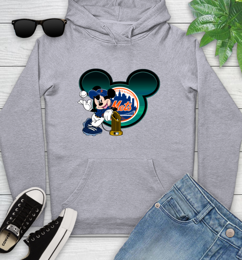MLB New York Mets The Commissioner's Trophy Mickey Mouse Disney Youth Hoodie 6