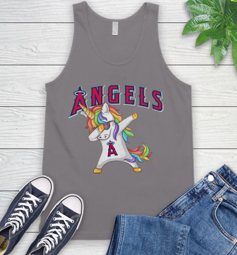 Los Angeles Angels MLB Baseball Funny Unicorn Dabbing Sports Tank Top 7