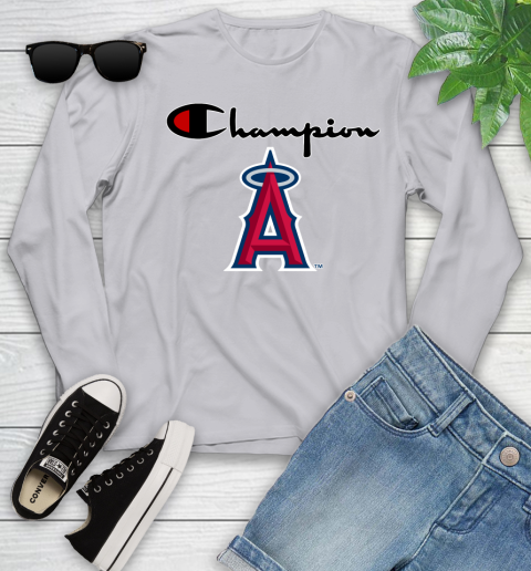 MLB Baseball Los Angeles Angels Champion Shirt Youth Long Sleeve 3