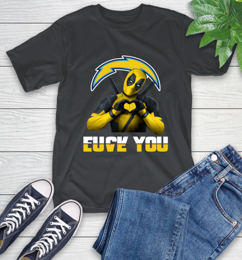 NHL San Diego Chargers Deadpool Love You Fuck You Football Sports T-Shirt
