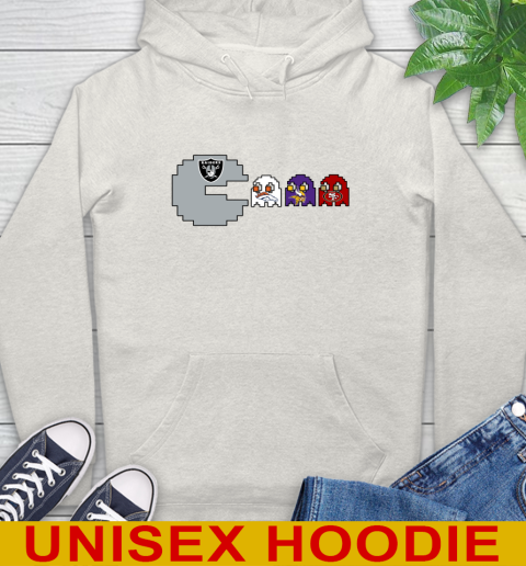 Oakland Raiders NFL Football Pac Man Champion Hoodie 13 Oakland Raiders NFL Football Pac Man Champion Hoodie - Image 13