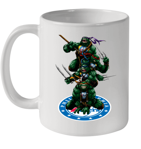 NBA Basketball Philadelphia 76ers Teenage Mutant Ninja Turtles Shirt Ceramic Mug 11oz