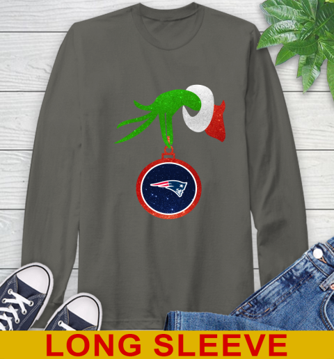 New England Patriots Grinch Merry Christmas NFL Football Long Sleeve T-Shirt 8