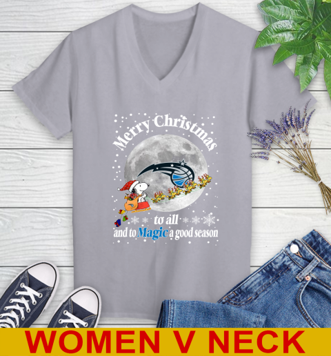 Orlando Magic Merry Christmas To All And To Magic A Good Season NBA Basketball Sports Women's V-Neck T-Shirt 4