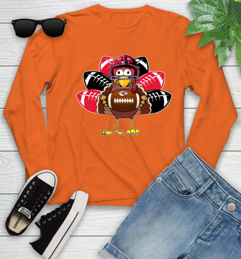 Kansas City Chiefs Turkey Thanksgiving Day Youth Long Sleeve 4