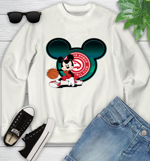 NBA Atlanta Hawks Mickey Mouse Disney Basketball Youth Sweatshirt