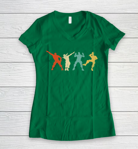 Fortnite Tshirt Battle Royale Victory Dance Cool Justice Dance Women's V-Neck T-Shirt 3