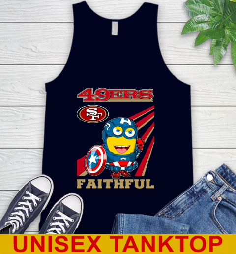 NFL Football San Francisco 49ers Captain America Marvel Avengers Minion Faithful Shirt Tank Top 2