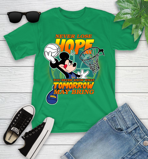 Golden State Warriors NBA Basketball Mickey Disney Never Lose Hope Youth T-Shirt 8