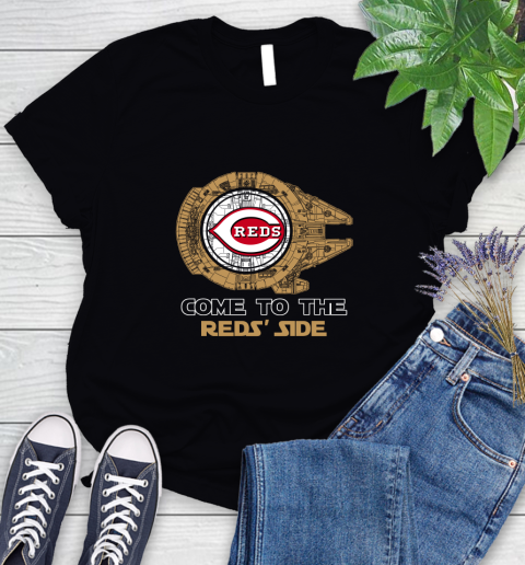 MLB Come To The Cincinnati Reds Side Star Wars Baseball Sports Women's T-Shirt