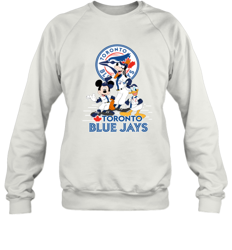 Toronto Blue Jays Mickey Donald And Goofy Baseball Sweatshirt