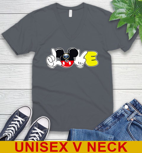 Buffalo Sabres NHL Hockey Love Mickey Disney Sports V-Neck T-Shirt 5
