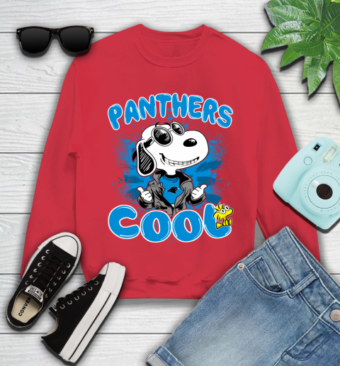 NFL Football Carolina Panthers Cool Snoopy Shirt Youth Sweatshirt 6