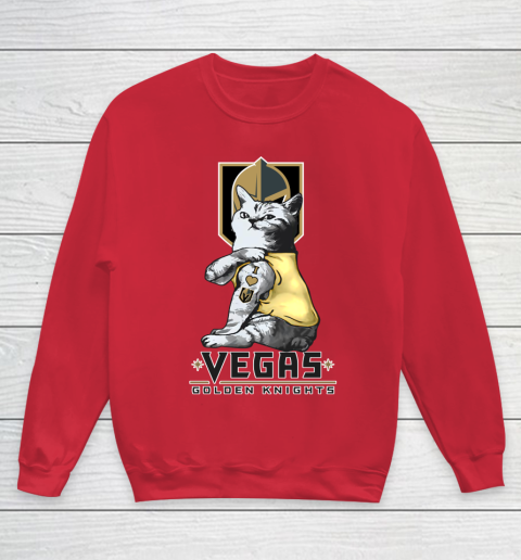 NHL My Cat Loves Vegas Golden Knights Hockey Youth Sweatshirt 7