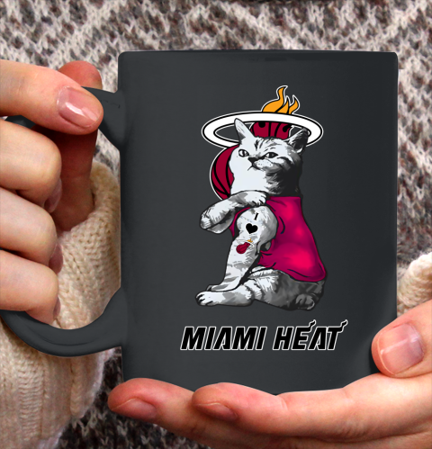 NBA Basketball My Cat Loves Miami Heat Ceramic Mug 11oz