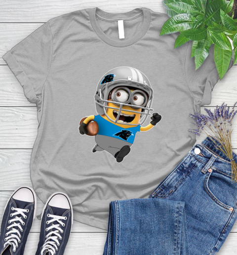 NFL Carolina Panthers Minions Disney Football Sports Women's T-Shirt 5
