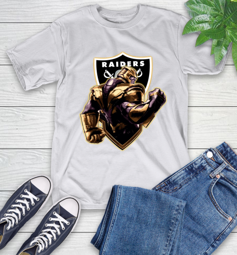 NFL Thanos Avengers Endgame Football Sports Oakland Raiders T-Shirt 12