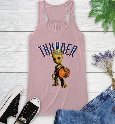 Oklahoma City Thunder NBA Basketball Groot Marvel Guardians Of The Galaxy Racerback Tank 11