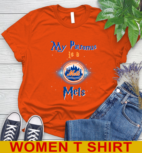 MLB Baseball Harry Potter My Patronus Is A New York Mets Women's T-Shirt 3