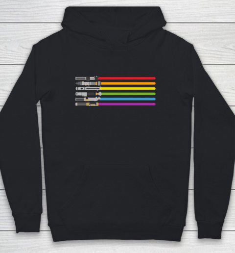 Star Wars Shirt Lightsaber Rainbow Youth Hoodie