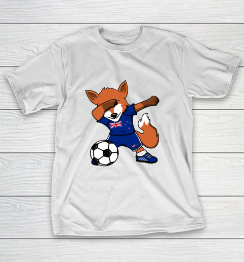 Dabbing Fox New Zealand Soccer Fans Jersey Football Lovers T-Shirt