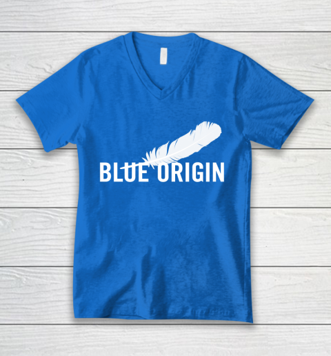 Blue Origin  All White V-Neck T-Shirt 5