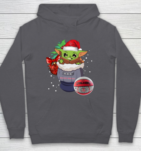 Houston Rockets Christmas Baby Yoda Star Wars Funny Happy NBA Hoodie 7