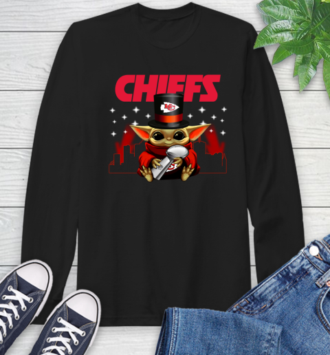Super Bowl Baby Yoda Loves The Kansas City Chiefs Star Wars NFL Shirts 54