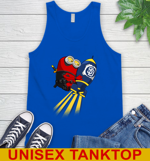 MLB Baseball San Diego Padres Deadpool Minion Marvel Shirt Tank Top 4