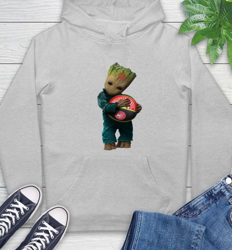 NBA Groot Guardians Of The Galaxy Basketball Sports Atlanta Hawks Hoodie 6