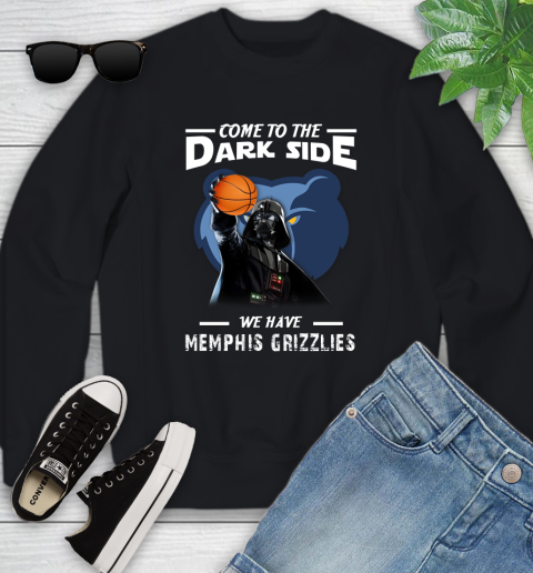 NBA Come To The Dark Side We Have Memphis Grizzlies Star Wars Darth Vader Basketball Youth Sweatshirt
