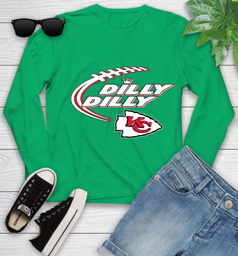 NFL Kansas City Chiefs Dilly Dilly Football Sports Youth Long Sleeve 6