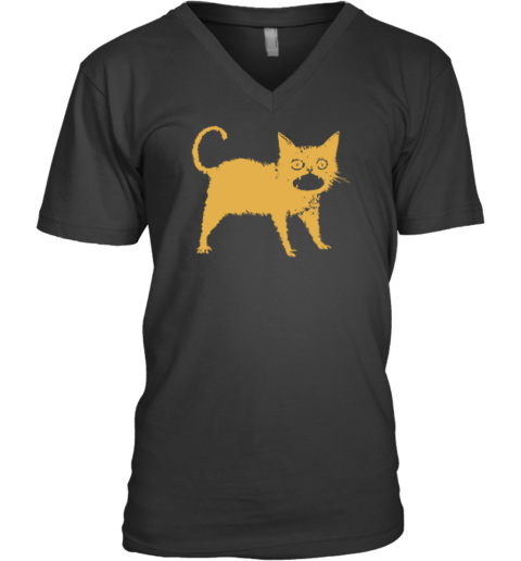 Horrible Japanese Cat Premium V-Neck T-Shirt