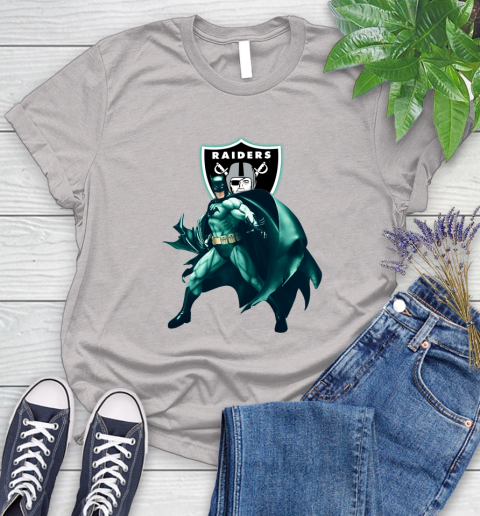 NFL Batman Football Sports Oakland Raiders Women's T-Shirt 10