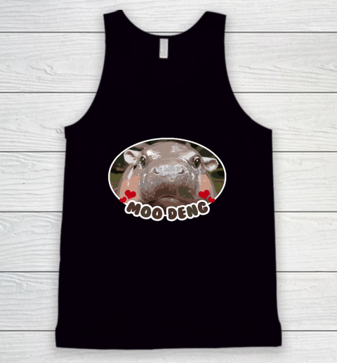 Moo Deng Bouncy Pig in Thai Picture The Cute Baby Hippo Tank Top