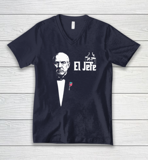 Gregg Popovich Coach El Jefe The Godfather V-Neck T-Shirt 2