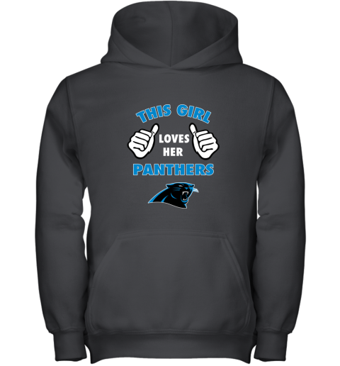 This Girl Loves Her Carolina Panthers Youth Hoodie