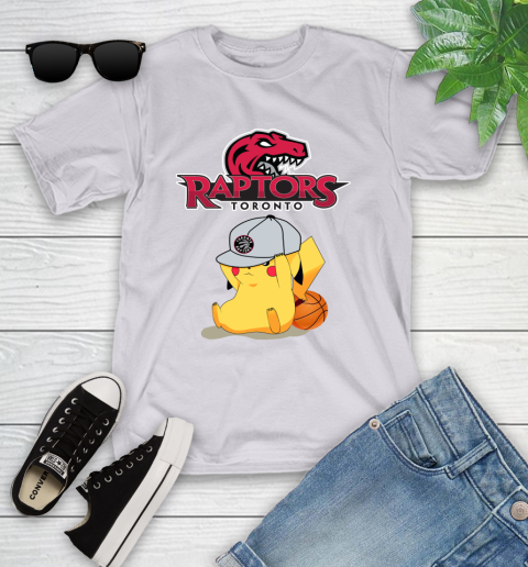 NBA Pikachu Basketball Sports Toronto Raptors Youth T-Shirt 4
