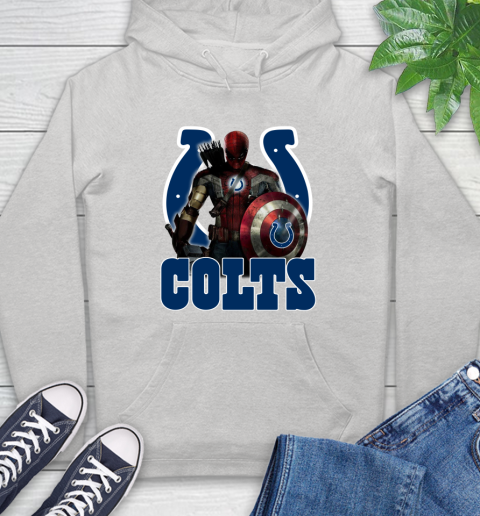 NFL Captain America Thor Spider Man Hawkeye Avengers Endgame Football Indianapolis Colts Hoodie